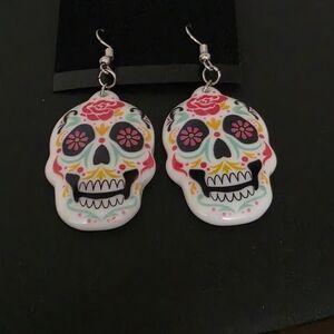 Colorful Sugar Skull Earrings